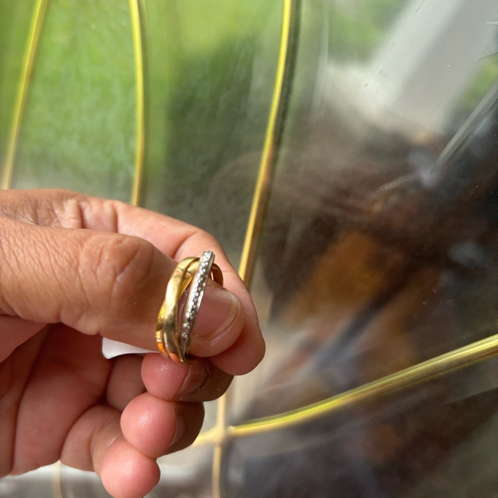 Sterling Silver Interlocking Ring, Size 7.75 - image 5